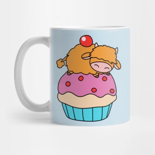 Little Highland Cow Cupcake Mug